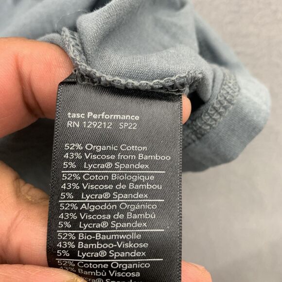 Tasc Shirt Mens Large Blue/Gray Long Sleeve Performance Bamboo Stretch Athletic - Picture 10 of 14